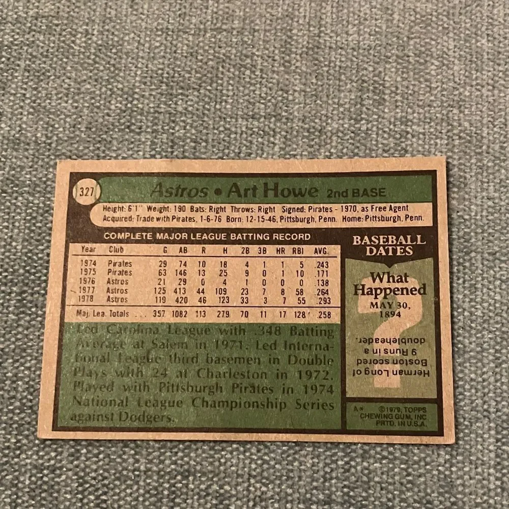 1979 Topps Houston Astros Baseball Card Trading Card - Picture 2 of 2